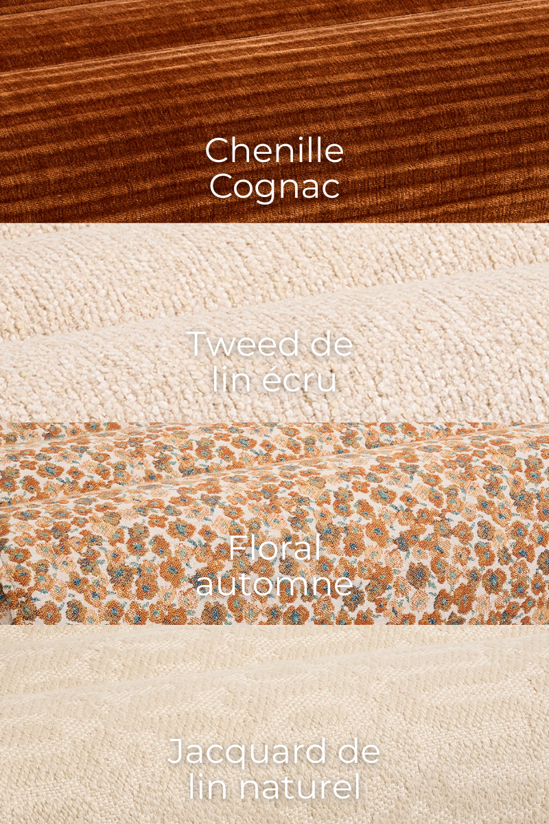 Le Pompidou, c’est une banquette pensée comme une véritable pièce architecturale. Ses lignes sculpturales apportent rythme et équilibre, entre minimalisme et sophistication. Plus qu’un meuble, il donne une présence à l’espace, le structure et le met en valeur.
Le choix des matières reflète ce caractère : un velours profond qui souligne la fluidité de ses formes, un tissu texturé qui apporte de la modernité, et des finitions soignées qui renforcent son identité. 