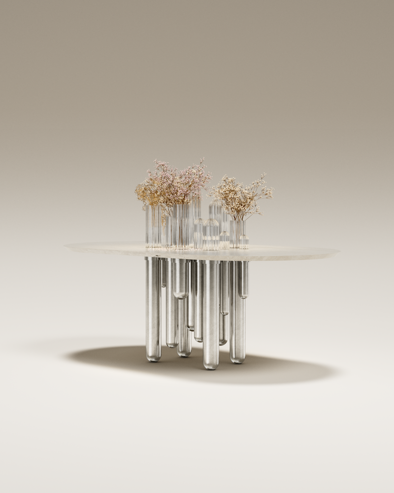 Cactus Oval Table by Mickaël Koska 