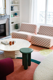 Bout de canapé Enna - Vert d'Egypte par Caroline Andréoni