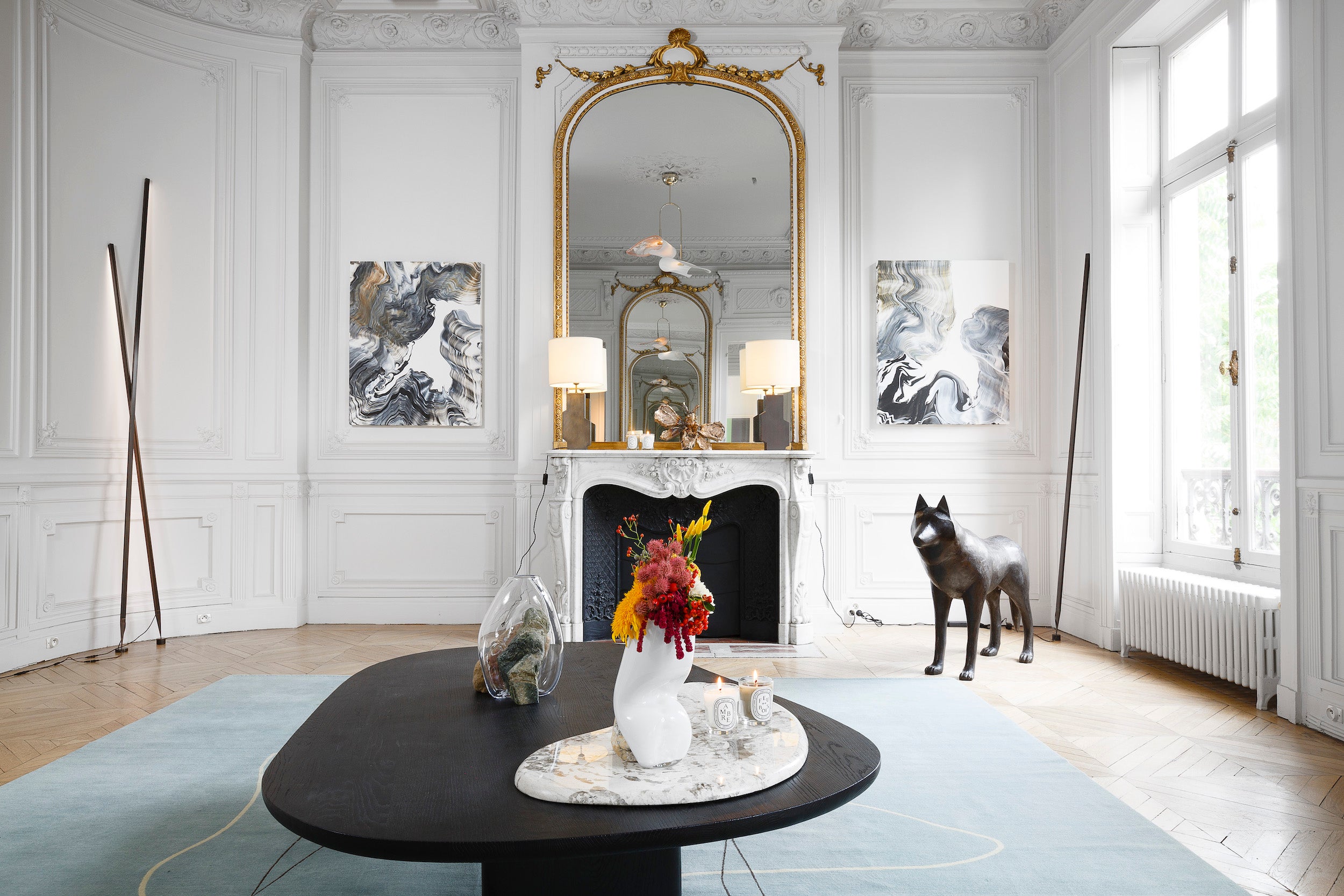 Table basse Maho Stone -  Bois de chêne teinté par Caroline Andréoni