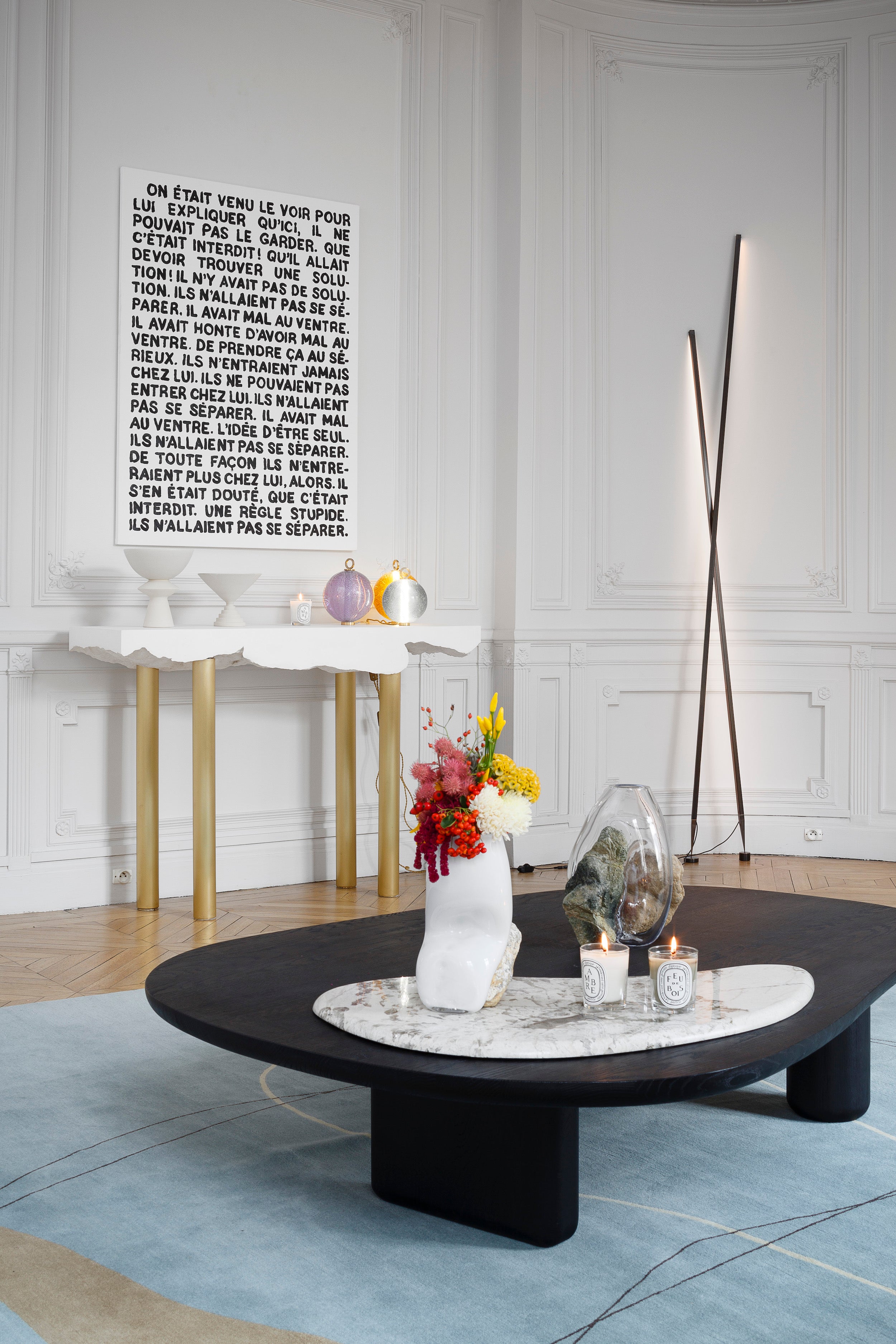 Table basse Maho Stone -  Bois de chêne teinté par Caroline Andréoni