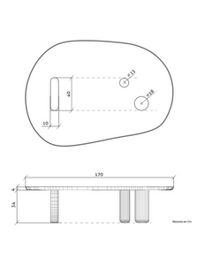 Table basse Maho - Bois clair par Caroline Andréoni