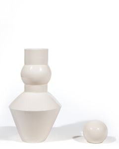 White Pico Vase by Caroline Andréoni